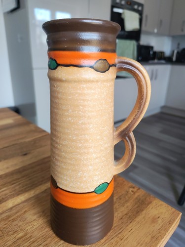 Hand painted pottery jug vase - pottery,