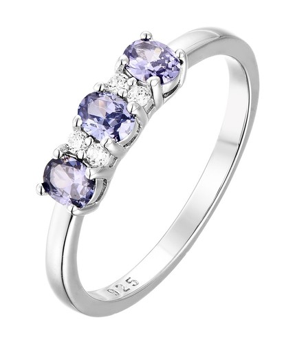 925 sterling silver tanzanite - silver,