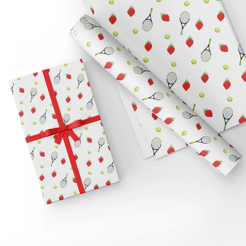 Tennis design gift wrap - tennis, in