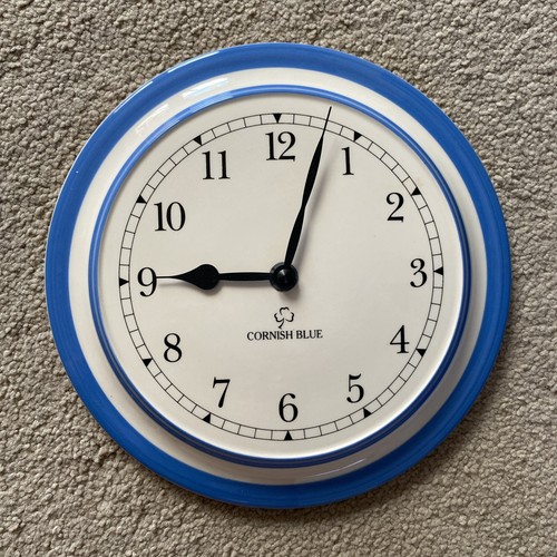 Green cornishware clock - green,