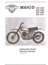 81' Maico mc250, 400, 440, 501 instuction book, service manual  