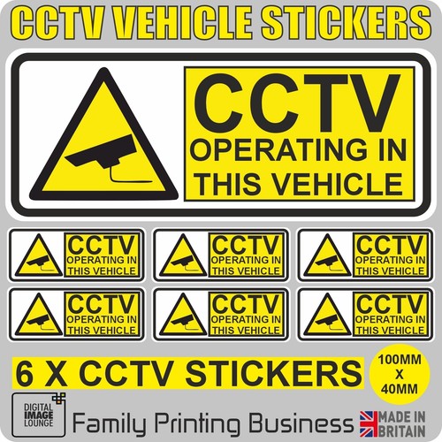 Cctv stickers operating - -,