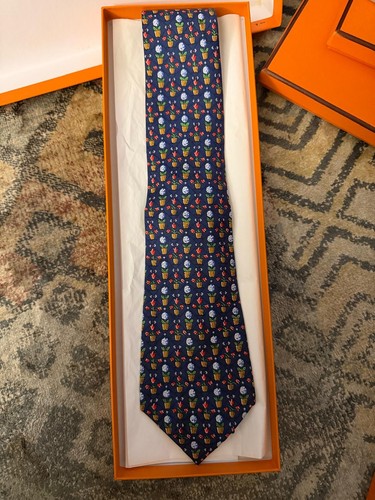 Vintage hermes tie flower - vintage,