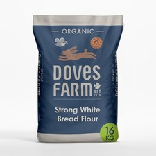 Doves Farm Organic Strong White Bread Flour, 16kg
