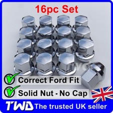 16x CHROME ALLOY WHEEL NUTS FOR FORD MONDEO MK1 MK2 MK3 MK4 MK5 ST M12x1.5 [16N]