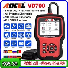 ANCEL ABS SRS EPB Oil OBD2 Scanner Diagnostic Tool Car Code Reader Fit For VW