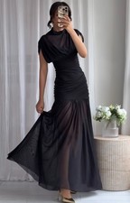 ZARA : Contrast Draped Midi