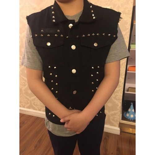 Punk men studded denim - men,