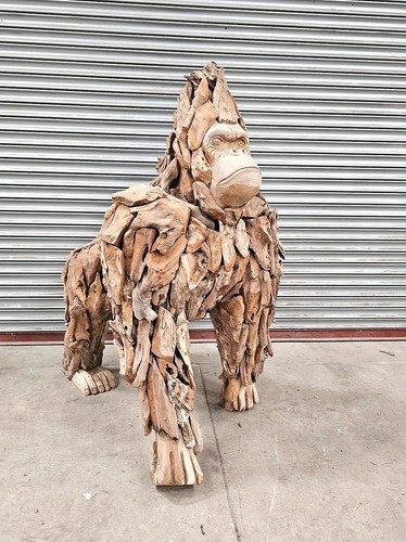 Teak carved giant - teak, gorilla