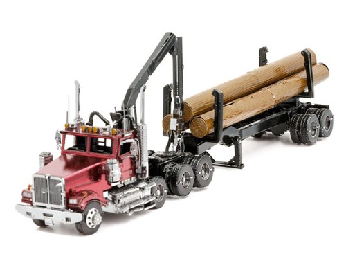 Metal model log truck - metal,