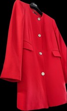 ZARA Red Collarless Frock Coat