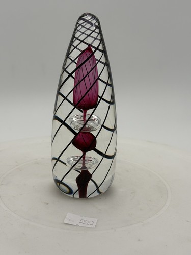 Langham glass paperweight - paperweight, pink