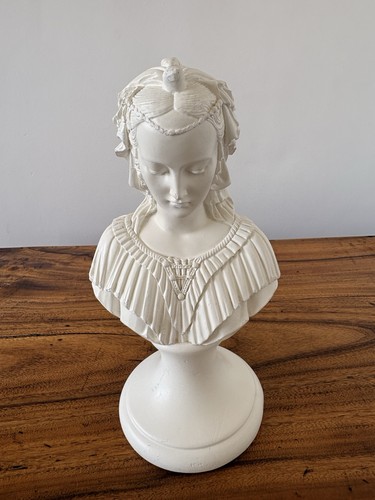 Victorian alabaster bust lady - bust.,