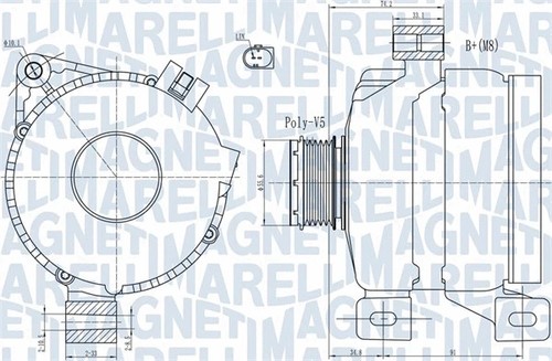 Alternator fits volvo s40 ii - alternator,