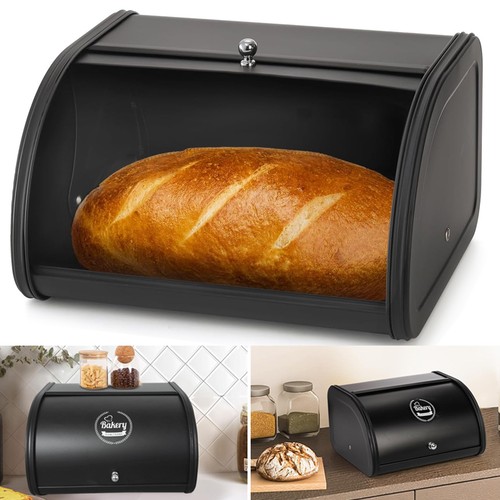 Large metal bread box roll - large,
