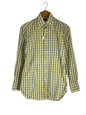 Other Brands LES LESTON Long Sleeve Shirt Size 15 Cotton YLW Check