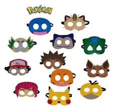 Pokémon Cosplay Mask, Pack of 12 Eye / Face Masks Birthday Party Children's Kids