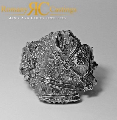Men 9ct white gold large - gold,
