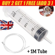 Reusable Big Large Plastic Hydroponics Nutrient Measuring Syringe UK 100-250ML