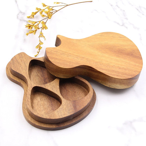 Wood box for guitar picks - for,
