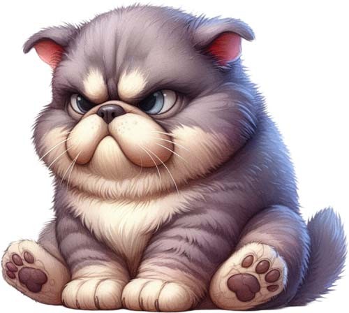 Funny grumpy kitten cat wall - kitten,