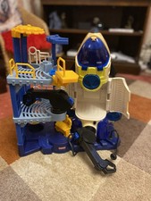 FISHER PRICE IMAGINEXT SPACE SHUTTLE & TOWER PLAYSET INTERACTIVE TESTED WORKS