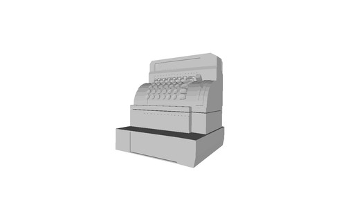 Printle antique cash register - printle,