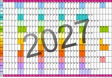 2027 YEAR WALL PLANNER Office Organiser Event Planner A3 A2 A1 A0  Jan - Dec