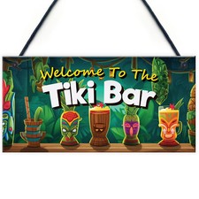 Tiki Bar Welcome Hanging Bar