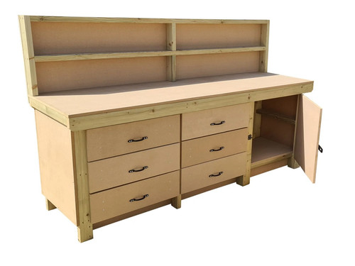 Wooden mdf top workbench - mdf,