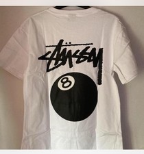Stussy x 8 Ball Men's T-Shirt White Size Small
