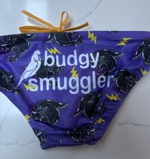 Men’s Budgy Smugglers Swim Wear Gym Pool Medium 28” Lighting panthers 🐆  Rugby