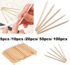 Orange Wood Sticks Nail Art Stick Tool Cuticle Remover Pedicure Manicure Pusher 