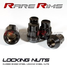 4 x Black Locking Wheel Nuts