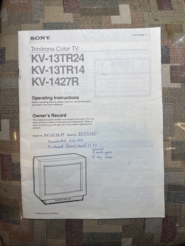 Sony 13tr24 13tr14 - sony, kv-13tr14
