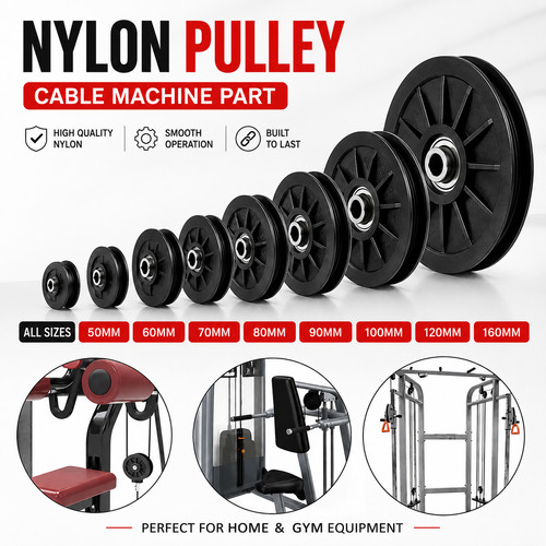 Black nylon pulley cable - black,