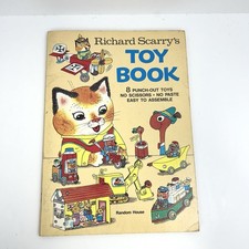 Vintage RICHARD SCARRY'S Toy Book Punch Out RARE 1978 Activity