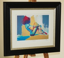 TOBY MULLIGAN (b.1969 ) Limited Edition Print 'In Repose' in bold Gallery Frame