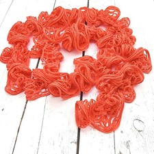 Handmade Orange Ruffle Scarf