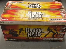 Guitar Hero World Tour Xbox 360 Wireless Drum Kit Drums Bundle Controller & Game