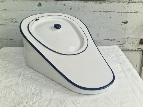 Vintage 1950 white enamel - vintage,