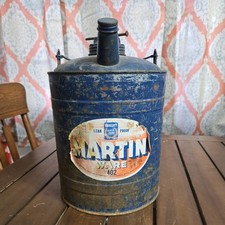 Vintage Blue Martin Ware Kerosene Steel Container 402