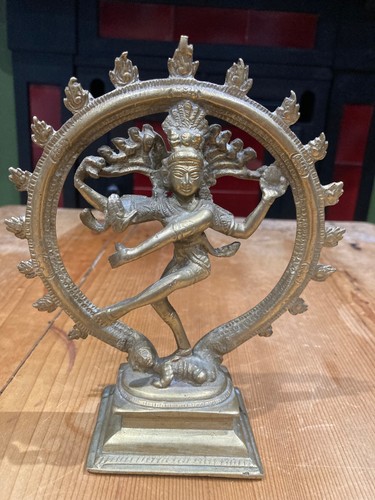 Vintage brass shiva - brass,