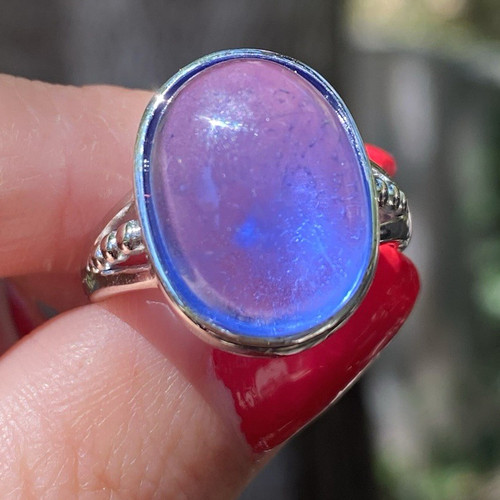 Sterling silver 925 oval - oval, blue