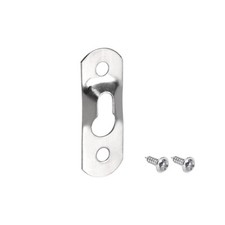 Keyhole Hanging Plate, 37mm x 13mm Single Hole Hook with Screws, 50 Pcs (Silver)