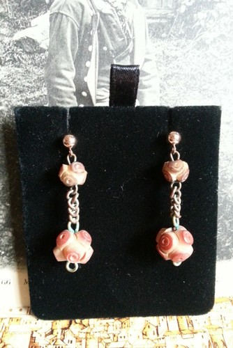 Rosary beads earrings antique - beads,