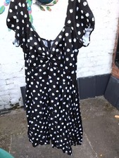 Stop Staring Dress Jitterbug black polkadot rockabilly 50s size 24