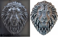 Mold Lion 2D DIY Plaque King of The Beasts Concrete Mould Form Lion D61
