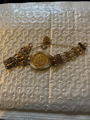 5bar gate bracelet 9ct gold - 9ct,