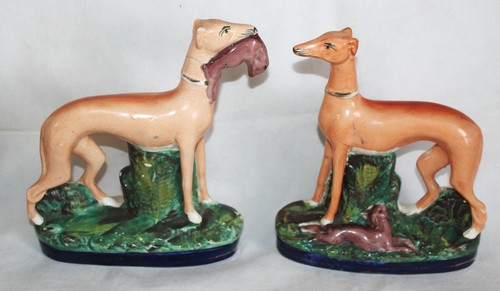 Pair antique staffordshire - pair,
